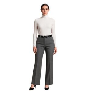 Hilary Radley Grey Plaid High Waist Straight Dress Pants 16 X 30 NWOT